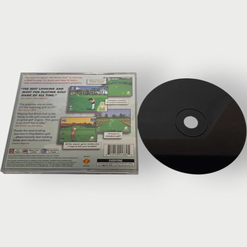 Hot Shots Golf (PS1 Sony PlayStation 1, 1998) Very Clean W/Manual - Black Label